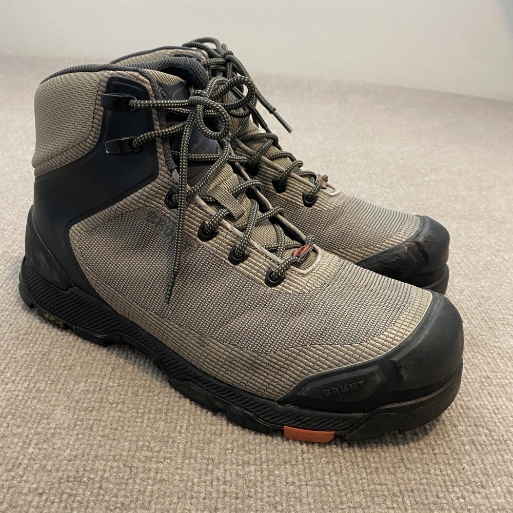 Brunt RYNG Boots Mens Size 12 Gray Synthetic Waterproof Ankle Safety Toe Work